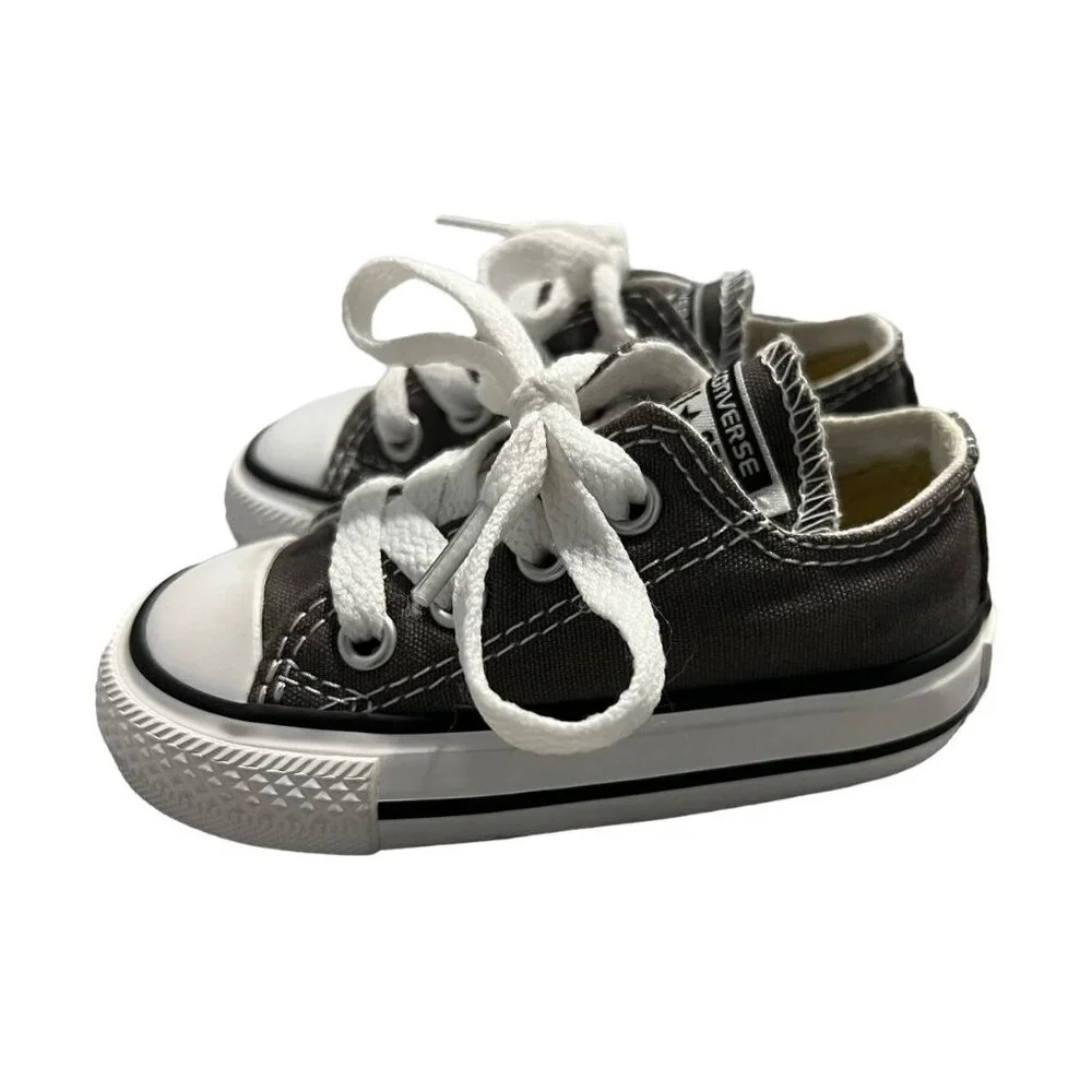 Converse All-Star Sz 4 Grey Canvas Sneakers